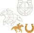 Set of 2 Jockey Cookie Cutters, Designs: Jockey and Horse Shoe, 2 Pieces - Bakerlogy