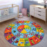4ft HEBE Kids Play Rug ABC Alphabet Numbers Shapes Educational Kid Area Rug Washable Baby Crawling Mat Non Slip Kid