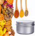 6 Ounce Aluminum Cans, 180 mL Screw Lid Metal Storage Tins for Spices, Candies, 6 Pcs