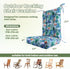 QemoraHome Set Tropical Rainforest Style Rocking Chair Cushion Waterproof Tufted with Ties Non-Slip High Back Chair