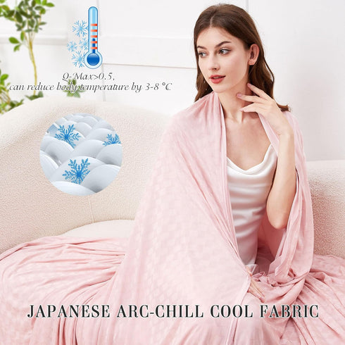 Blanket,90"x90"Queen Size,Summer Q-Max>0.5 AmyHomie Cooling Blankets with Double Sided Cold Effect, Arc-Chill Cool