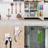 Taiyin 4 Pcs Wall Mount Spray Bottle Hooks, Adhesive Hook for Storage Space, Kitchen Organizer Hanger