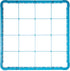 Carlisle FoodService Products RE1614 OptiClean 16 Compartment Divided Glass Rack Extender, Blue