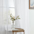 HLC.ME 2 Piece Semi Sheer Voile Short Window Curtain Drapes, Grommet Panels for Small Windows (54" W x 54" L, White)