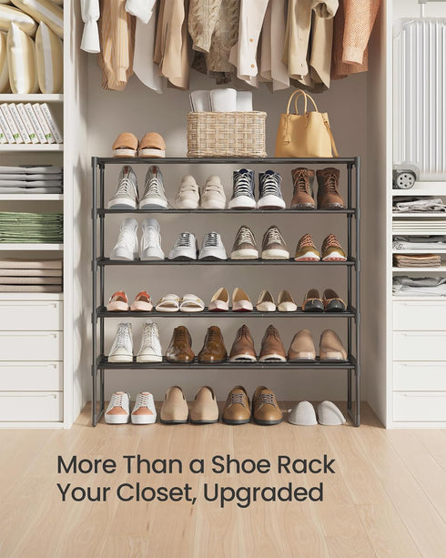 5-Tier 20-25 11.8 36.2 35.4 Inches, ULSA305BH01 SONGMICS Shoe Rack, Shoe Organizer, Metal Storage Shelf, Upright