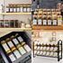 398 24 4oz AISIPRIN Glass Spice Jars with Labels, pcs Spice Containers with Bamboo Lids, Square Spice Bottles