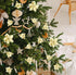 Geefuun 28PCS Christmas Tree Decorations: Gold Glitter Poinsettias Artificial Flowers Ornaments with Clips