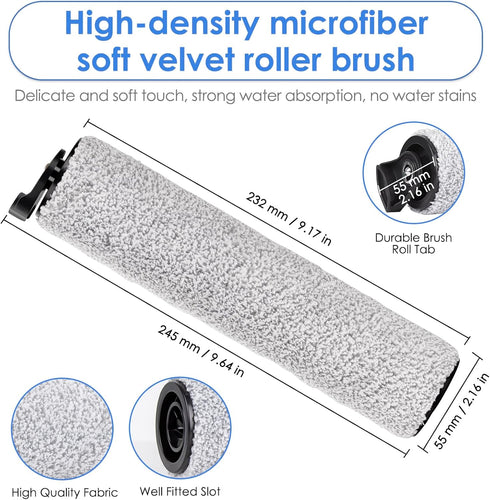 MIBUMIKI 3/ S3/ 2 (ONES3-Rollerbrush-5PCS) Replacement Brush Rollers Compatible with Tineco iFloor Floor One iFloor