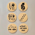 Cegkuc Set 6, 4" Coasters for Drinks with Holder of Cat Paw Coaster for New Home Couples House Warming Gifts Absorbent