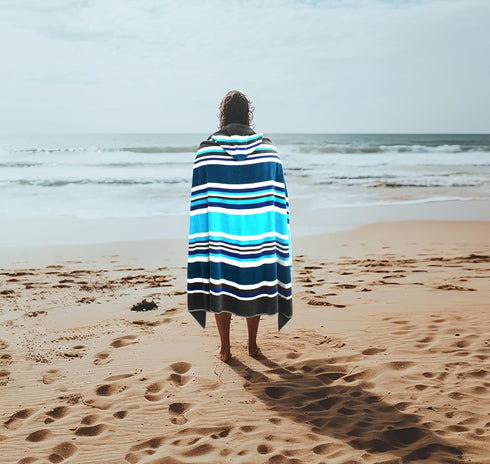 39 68 100% 450 COTTON CRAFT Hooded Beach Towel Oversized x Towel with Hood for Adults - Ringspun Cotton Velour Terry