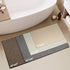 Soft and Absorbent Chenille Bathroom Rug with Rubber Backing, Quick-Dry Washable Runner Mat, Khaki 16"x24"