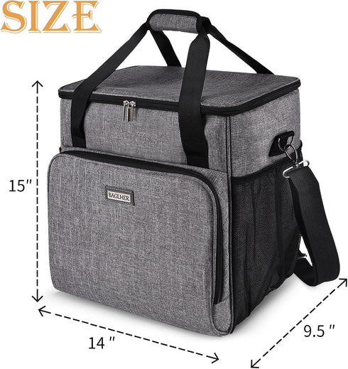 BAGLHER Coffee Maker Storage Bag, Waterproof Travel Organizer Case for Kering Machines, Grey