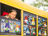 Whaline 9 Sheet Back to School Window Clings, Gnome Pencil Book Globe Decals for Classroom Glass Mirror Decoration