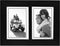 Malden 673-35SD Double 3.5x5 Picture Frame, Wide Real Wood Molding, Black