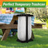 7 Wakeman Heavy Duty Black Trash Bag Portable Trash Bag Holder Stand with Bags - Collapsible Trash Can Camping, RV