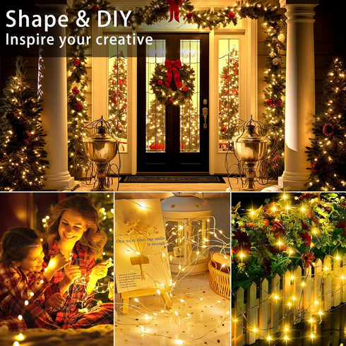 32 10 30 VOOKRY Pcs Fairy Lights Battery Operated String Lights - ft LEDs Waterproof Copper Wire Mini Firefly Starry