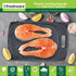 Plastic Cutting Boards for Kitchen, Cutting Board Set of 3, Juice Grooves with Easy Grip Handle, BPA-Free, Non-Porous, Dishwasher Safe, Black Marble by Freshware