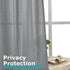 BGment Grey Linen Sheer Curtains, 54 Inch Length, 2 Panels, Grommet Light Filtering Casual Textured Privacy for Living