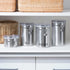 62 oz 5" 7.5". Oggi Stainless Steel Coffee Canister fl - Airtight Clamp Lid, Clear See-Thru Top - Ideal for Coffee Bean