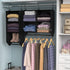 ClosetMaid 4-Shelf Closet Fabric Hanging Organizer with Garment Rod for Shirts, Sweaters, Pants, Hats, Shoes, Purses