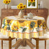 60x60 Inch Summer Hexagram Sunflower Tablecloth Round and Spring Yellow Floral Table Cloth Farmhouse Season for Home