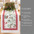 13" 70" Elrene Home Fashions Winter Holiday Berry Fabric Bordered Table or Console Runner, Christmas Table Decor, x