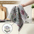 Set 8 100% 16x15 Inch Kitchen Towels of Cotton Hand Towels Dish Towels with Hanging Loop Absorbent Reusable