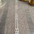 Gernaice 24x24 Inch Rustic Stripe Embroidered Tablecloth Heavy Small Square Tassel Cotton Linen Table Cloth Wrinkle