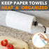 SpaceAid SprayNeat Paper Towel Holder with Spray Bottle, Under Cabinet Paper Towels Holders with Sprayer Inside Center