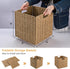 Vagusicc Wicker Storage Basket, Set of 2 Hand-Woven Baskets with Handles, 9 inch Foldable Cube Storage Bins for Pantry