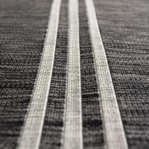 Unique Loom Outdoor Collection Area Rug - Anguilla, 2' x 3' 1' Rectangle, Charcoal/Ivory