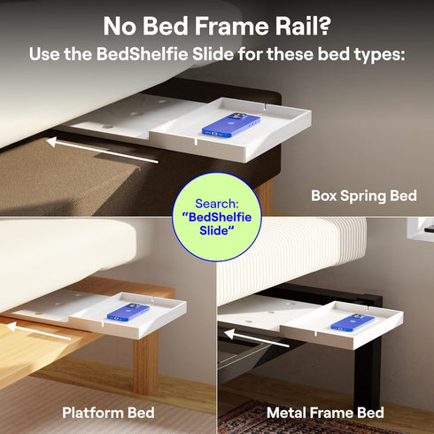 BedShelfie Wood Bedside Shelf for Bunk Bed & Top Bunk, College Dorm Room Essentials, Loft Nightstand, Floating Bed Side