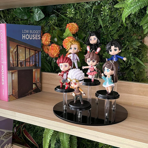Eco Moda 7-Tier Acrylic Display Stand - Black Action Figure Stand - Multilevel Acrylic Risers for Display - Collection