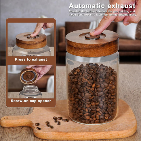 Foyofly (30oz(900ml)*2 pack) Glass Spice Jars Seasoning Containers Small Glass Jars with Lids Airtight Food Storage