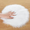 Molain Faux Fur Chair Pad - 12 inch Round Soft Fluffy Seat Cushion Pad Carpet Mat for Couch Pad, Jewelry Photographing