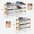 16 Closet, 4 STORAGE MANIAC Expandable Shoe Rack, Pairs Stackable Small Shoe Rack, Metal Adjustable Shoes Organizer