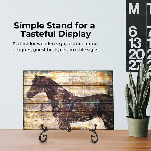TR-LIFE Plate Stands for Display - 10 Inch Holder + Metal Easel Stand for Picture Frame, Decorative Plates, 2 Pack
