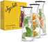 Set 3 1 JoyJolt Glass Carafe with Lid, of Liter Glass Pitcher for Mimosa Bar, Water, Iced Tea, Juice, Wine, Lemonade