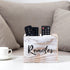 Rustic Whitewashed Wood Remote Control Holder, Two Slot Tabletop Organizer for Game Console, Mobile Phone, Living Room
