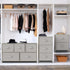 2 Simple Houseware Tier Night Stands Dresser for Bedroom Organizer Drawer Storage Tower, Grey