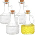 Frcctre 4 Pack Glass Oil and Vinegar Cruets Bottles, 13.5 Ounce Glass
