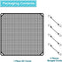 COARBOR 28"x28" Outdoor AC Unit Cover, Mesh Outside Air Conditioner Defender with 4 Bungee Cords