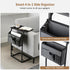 C Shaped End Table for Couch, Small Side Table for Living Room & Bedroom, Slide Under Sofa Table for Laptop, Coffee