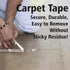 Carpet Tape, Double Sided Rug Tape for Secure Rugs on Hardwood, Removable, No Damage (Creme, 2" x 25 Yard)