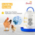 5L, Stromberg's Poultry Drinker Blue Chicken Emoji Poultry Waterer, Heavy Duty UV-Resistant Plastic, Easy to Fill
