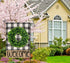Welcome Summer Garden Flag for Outside - Buffalo Plaid Boxwood Wreath Small Yard Flag, 12x18 Double Sided