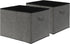 Simple Houseware Extra Large Fabric Storage Bin Basket with Handles, Dark Gray, 2 Pack.