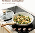 9.5 Inch SENSARTE Nonstick Ceramic Frying Pan Skillet with Lid, Omelet Pan, Healthy Non Toxic Chefs Pan, Induction