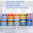 6-Pack 10 oz Gemice Overnight Oats Containers with Lids and Silicone Sleeves, Glass Mason Jars with Airtight Lid