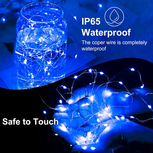12Pack 7ft 20 3 Fairy Lights Battery Operated, LED Modes Speed Twinkle Mini String Lights Waterproof Silver Wire